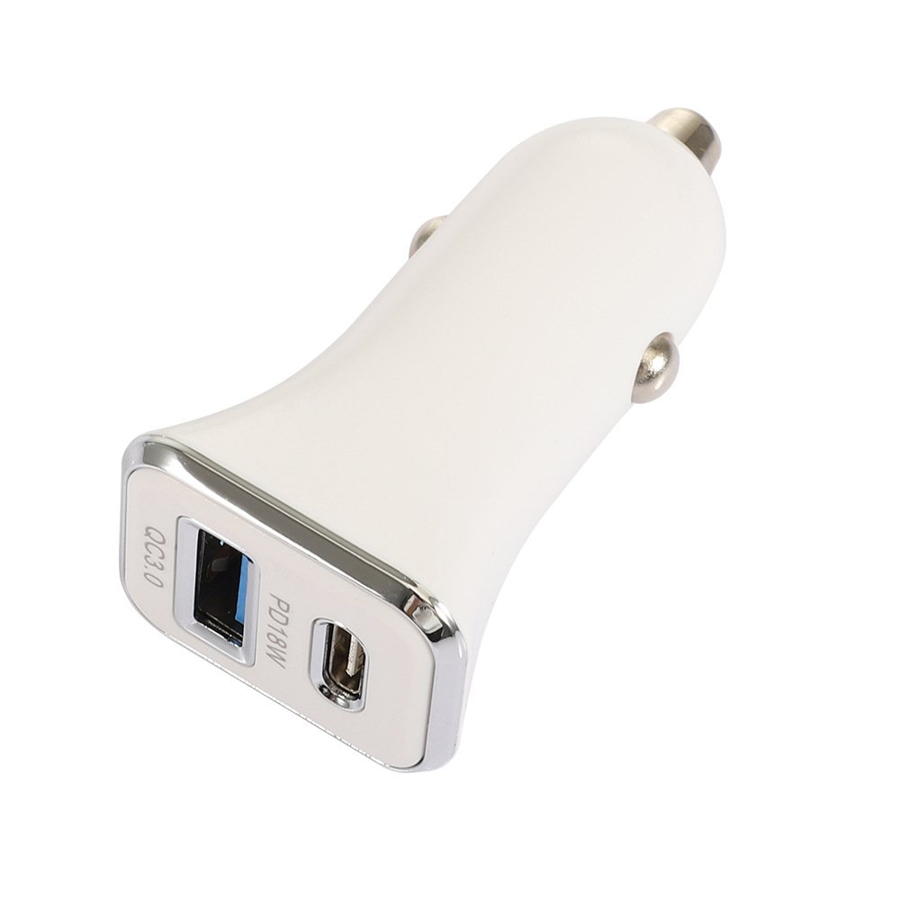 2021 high quality hot sale 12WPD+QC3.0 car charger 5V2.4A mobile phone charger for Apple, Samsung, Huawei LG HTC XIAOMI