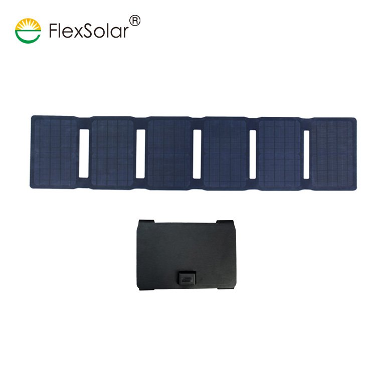 Flextech solar charger folding portable high efficiency solar panel for laptop mobile phone car battery camping outdoor
