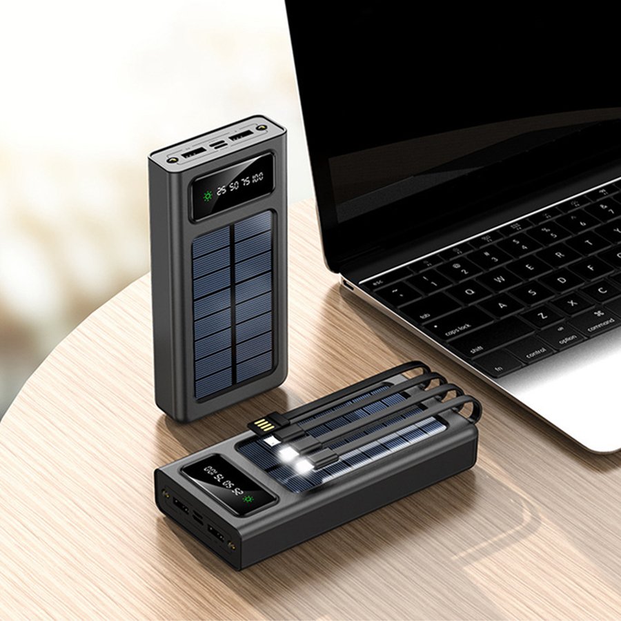 China Factory Price Outdoor Solar Portable Power Banks High Capacity Waterproof Solar Power Bank