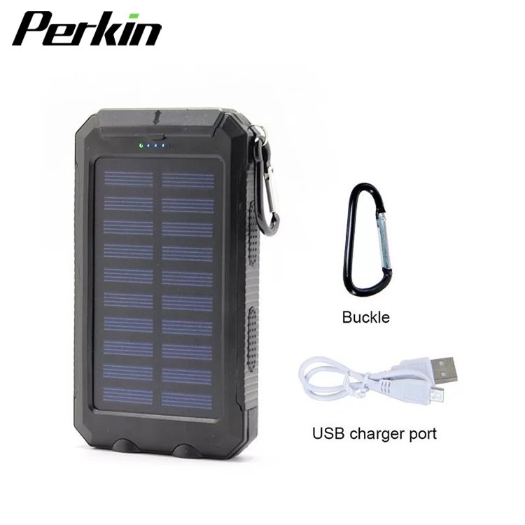 2018 Large-capacity wireless charger power bank with bring two big lights 10000mah