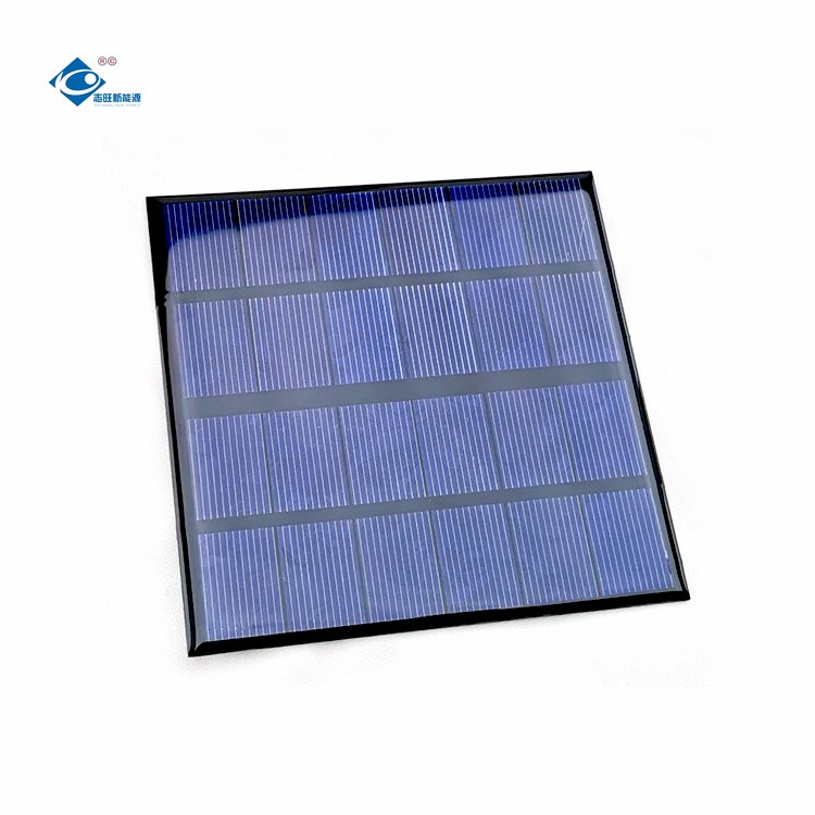 2W Customized Poly Solar Panels ZW-115115-6V Mini Solar Panels Power Charger 6V Mini Epoxy Adhesive Solar Panel