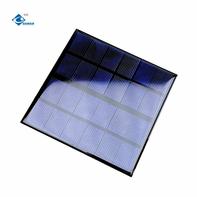 2W Customized Poly Solar Panels ZW-115115-6V Mini Solar Panels Power Charger 6V Mini Epoxy Adhesive Solar Panel