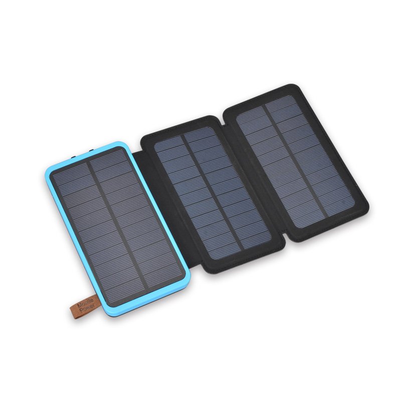 Foldable Solar Panel Power Bank 20000mAh Outdoor Hiking Waterproof Powerbank Portable Solar Charger
