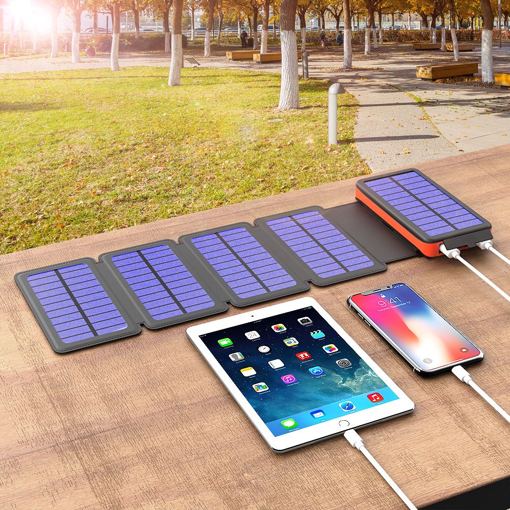 Hot selling BLAVOR Qi Wireless solar Charger 16000mAh Portable Power Bank with Dual Output
