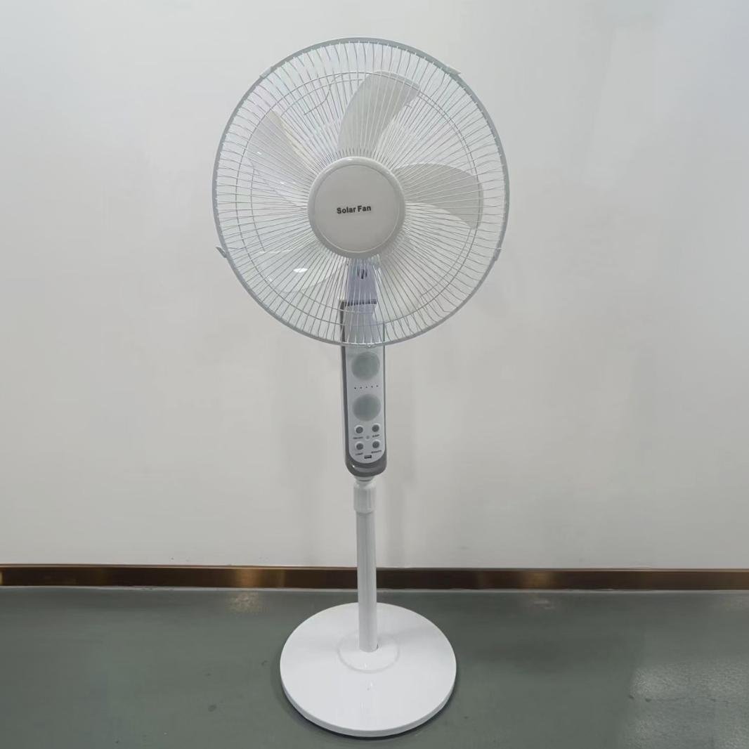 Wholesale Solar Powered Fan 16inch 12w Lithium Battery home With Panel Home Adapter Charging