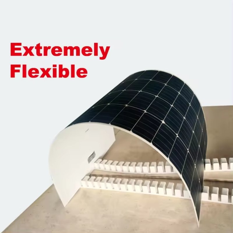 2024 New Products Sunman Flexible Solar Light Weight 430W 500W 520W Adhesive Thin Film Flexible Solar Panel
