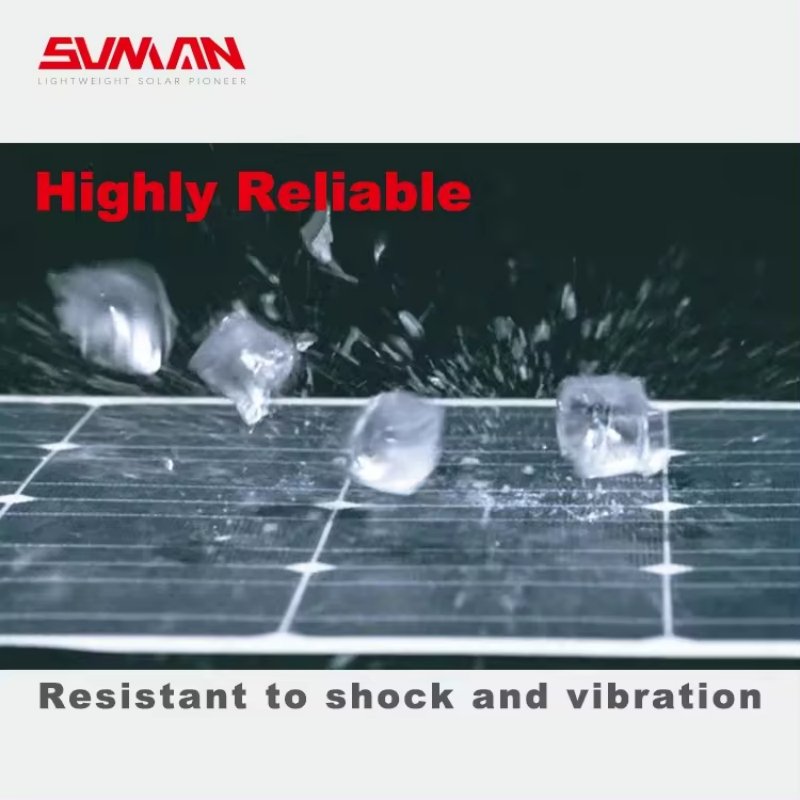2024 New Products Sunman Flexible Solar Light Weight 430W 500W 520W Adhesive Thin Film Flexible Solar Panel