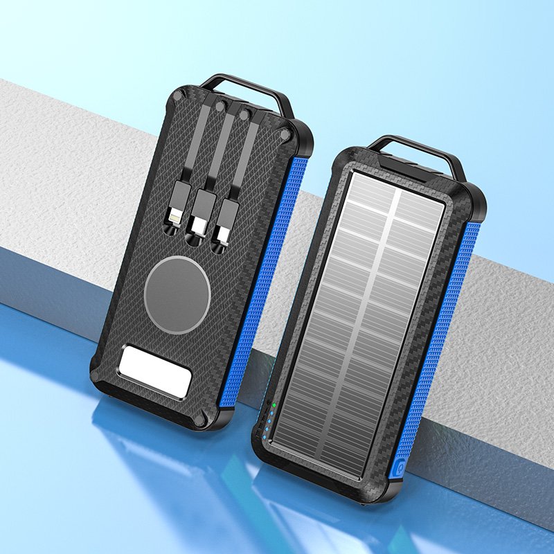2024 Hot Trending Solar Power Bank Real 10000mah ultra slim Powerbank High Capacity portable powerbank with flashlight