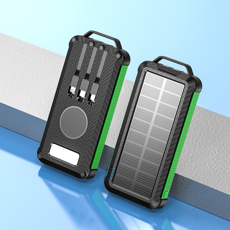 2024 Hot Trending Solar Power Bank Real 10000mah ultra slim Powerbank High Capacity portable powerbank with flashlight