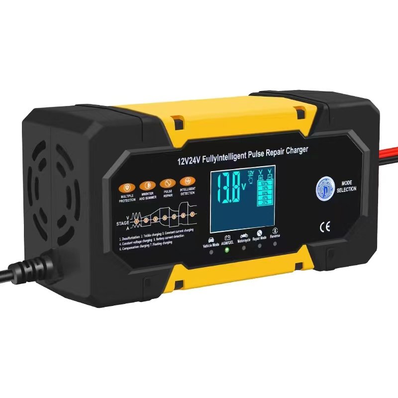 High Quality 12V5A 12V6A Universal lead acid/solar automatic car battery charger pulse repair intelligent charger 12V6A 12V10A