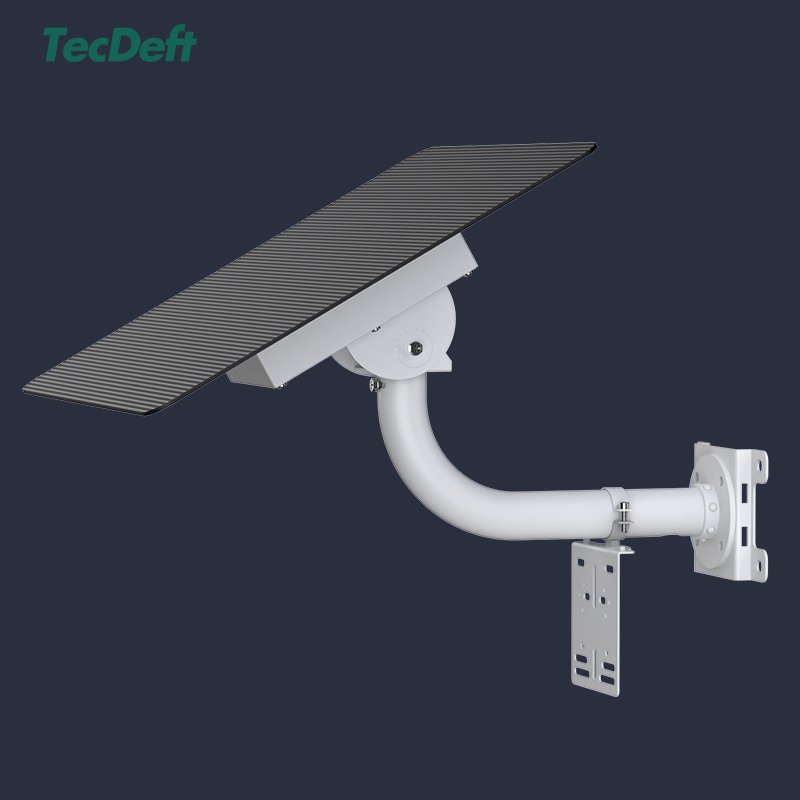 TecDeft DC5V Output Solar Charger Lithium Battery Included 20W 30W 60AH Outdoor 4G WiFi Surveillance Security Camera Solar Panel