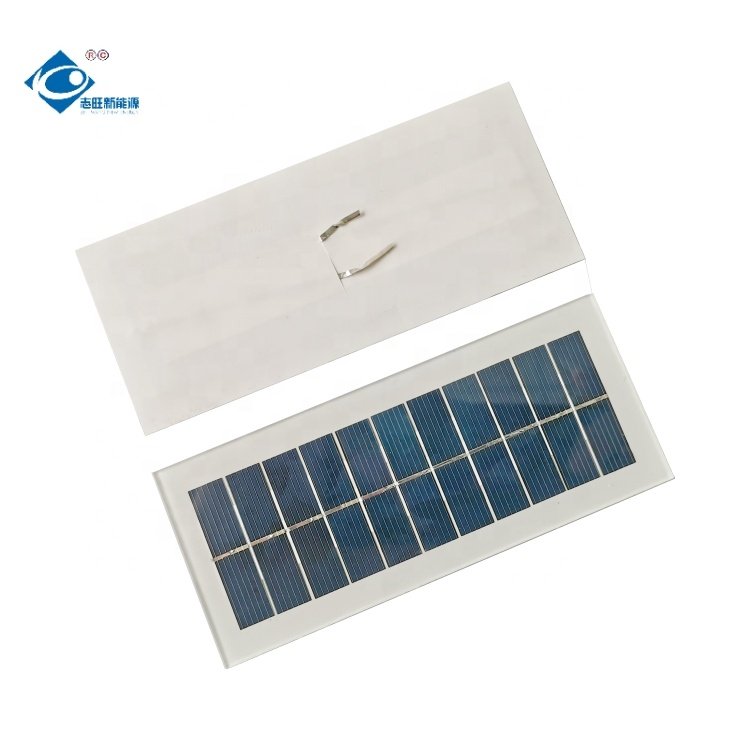 0.77W Poly Solar Photovoltaic Panels 5.5V Glass Laminated Solar Panel ZW-13247-G Transparent Glass Solar Panel Charger