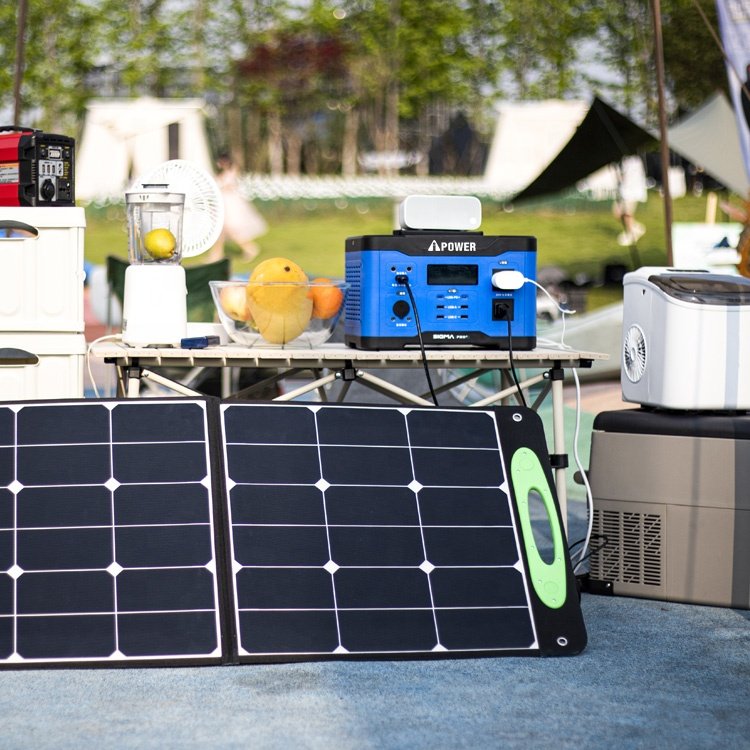 Europe hot selling 100W Portable Solar Panel for power backup Electric power station Solar Cell Solar Charger power generator