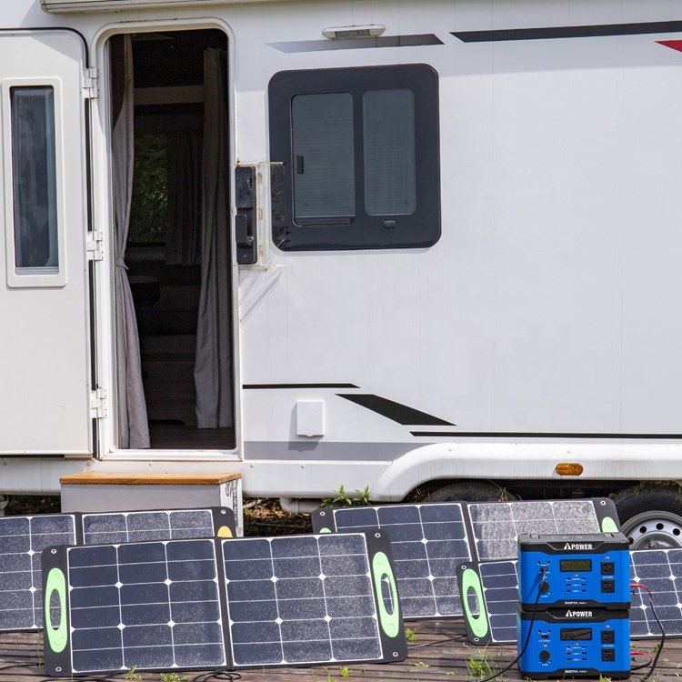 Europe hot selling 100W Portable Solar Panel for power backup Electric power station Solar Cell Solar Charger power generator