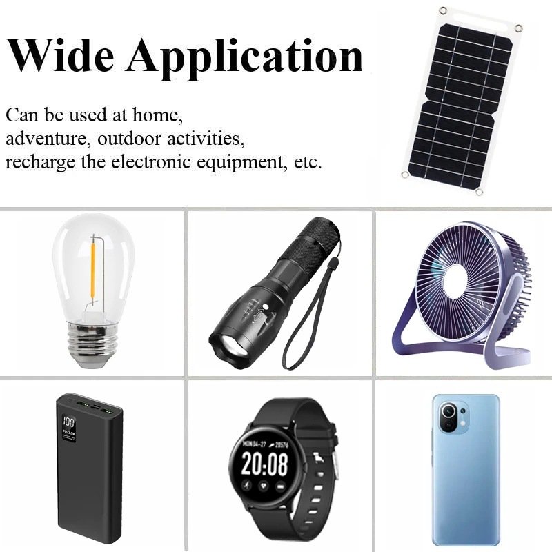 2025 New Product Cheap 6W Solar Energy Sollar Photovoltaic Panel Plate USB Charging Board Cargador De Panel Solar USB 5V