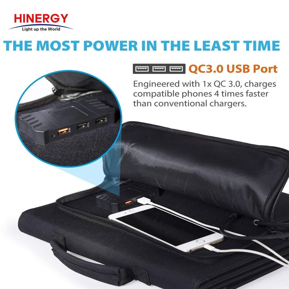 Rv Foldable Solar Panel 100w Fabric Backpack Charging Solar Cell Phone Mobile Solar Charger