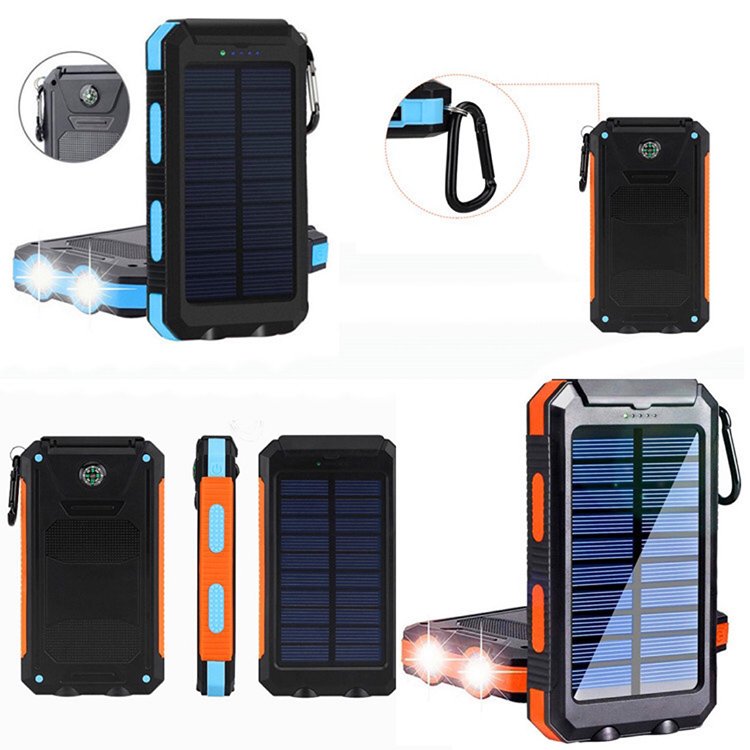 High Quality 20000 Mah Solar Panel Waterproof Power Bank Slim Quick Charging Portable Solar Power Bank