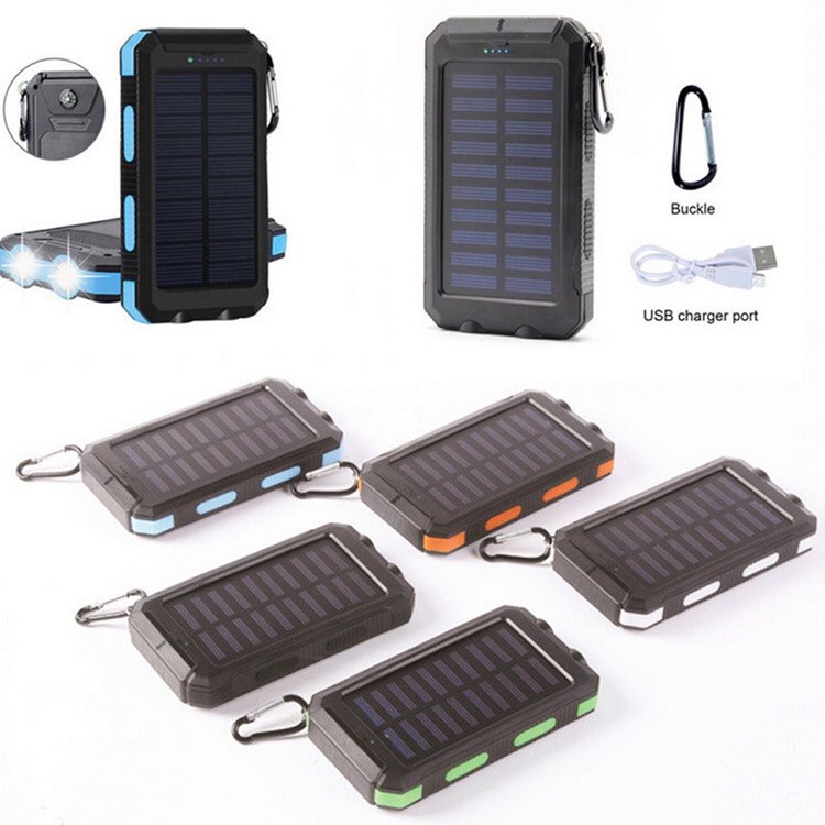 High Quality 20000 Mah Solar Panel Waterproof Power Bank Slim Quick Charging Portable Solar Power Bank