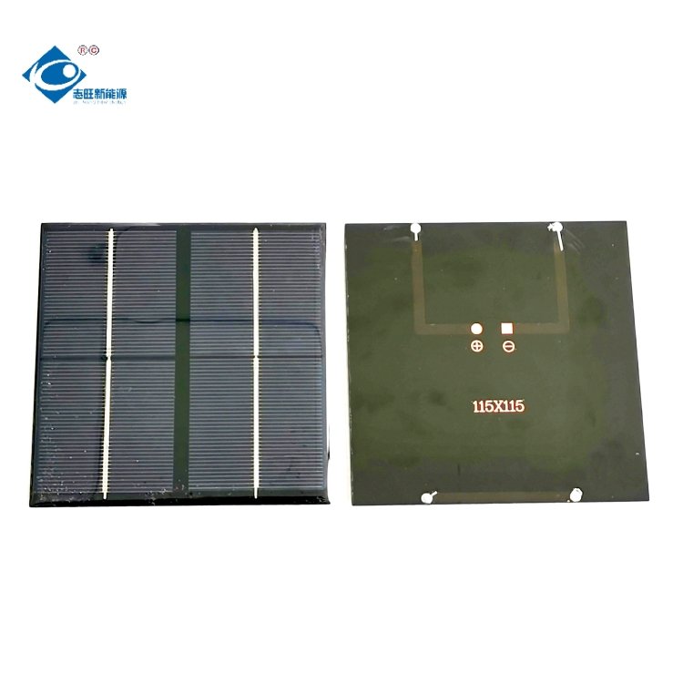 2W Customized Poly Solar Panels ZW-115115-2V Mini Solar Panels Power Charger 2V Mini Epoxy Adhesive Solar Panel