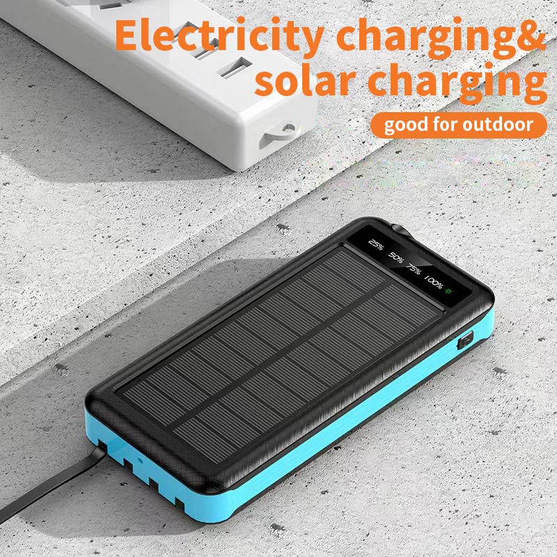 Solar Panel Wireless Powerbank Energy 10000mah Yelomin Customized Portable With Led Display Torches Mobile Phones Smart Tablet