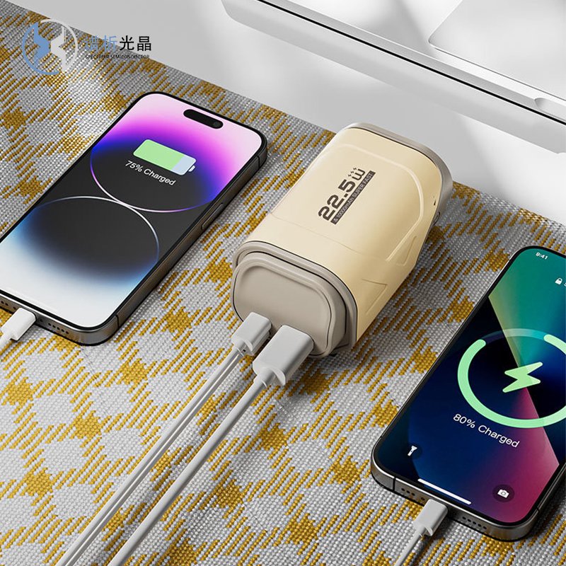 Portable Built in Cables USB+TYPE-C Output With Plug Travel Adapter Charger Fast Charging Powerbank Phone Charger