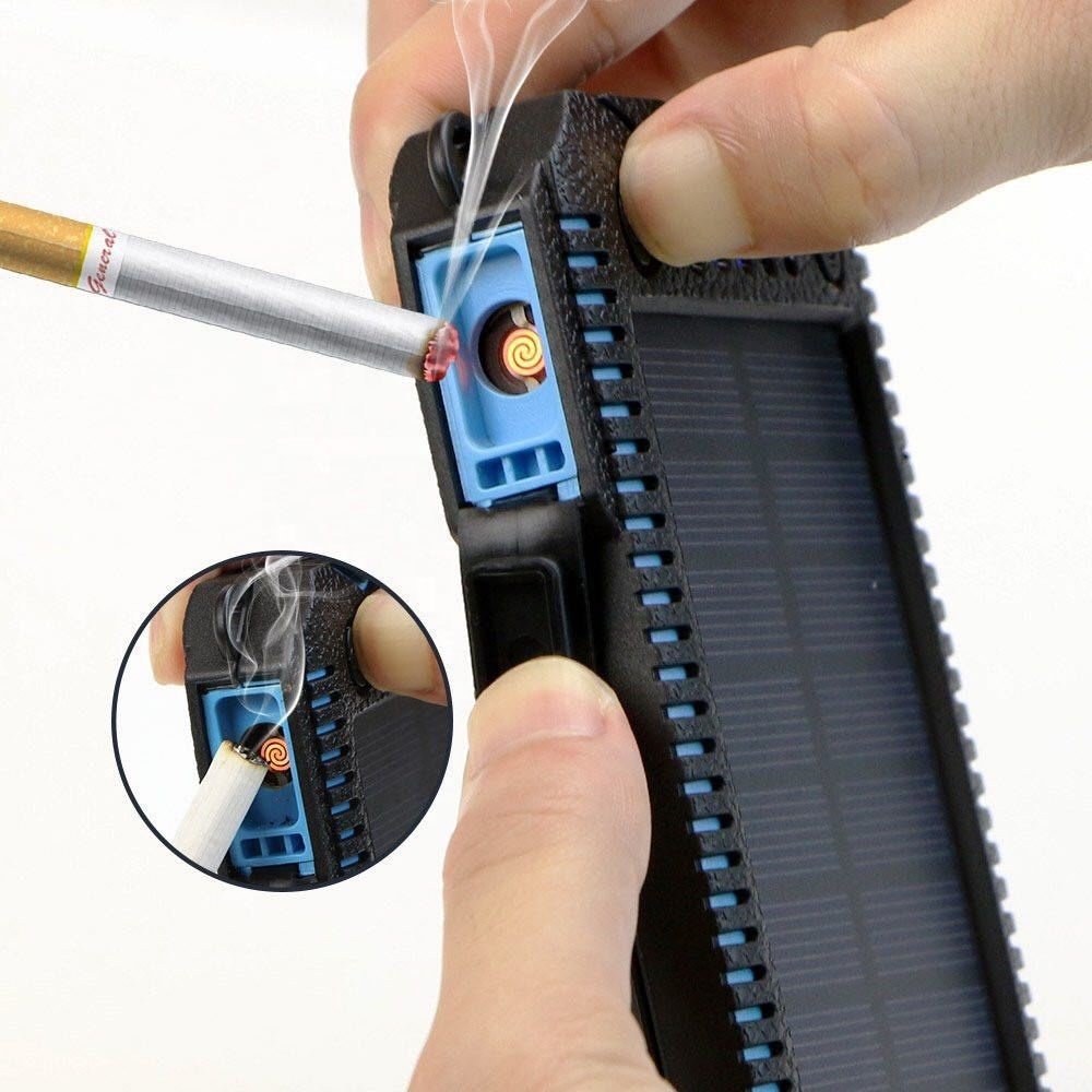 Factory High Capacity Solar Charger 20000mAh with Compass Strong Camping Light Outdoor Waterproof 20000mAh Solar Power Bank