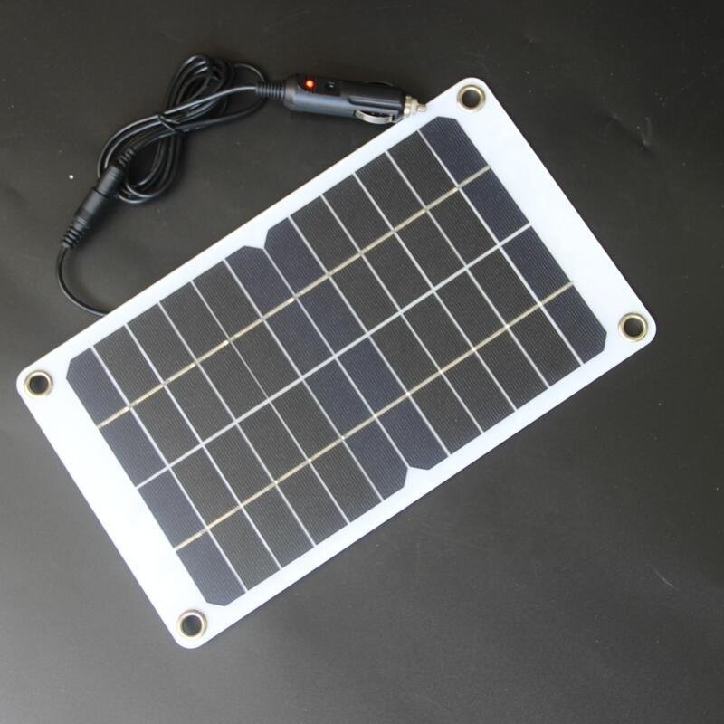 8W 12V Solar Panel Outdoor Charger Small Portable Solar Panel Semi-flexible Clip Car Charger Smart Electronics backpack
