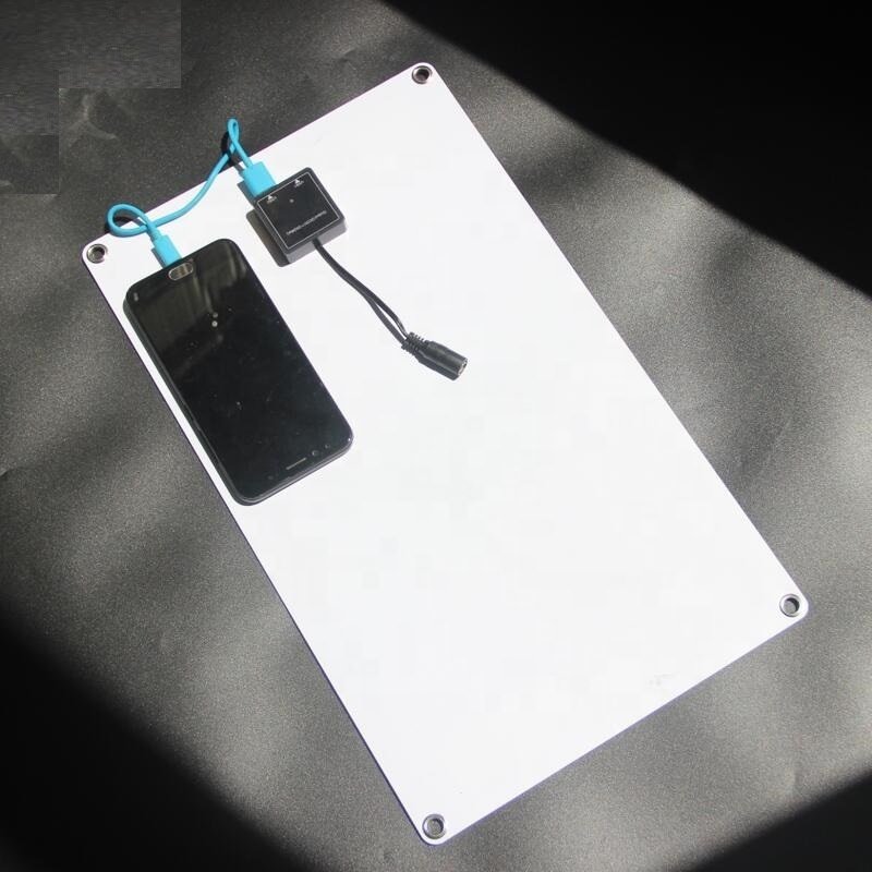 8W 12V Solar Panel Outdoor Charger Small Portable Solar Panel Semi-flexible Clip Car Charger Smart Electronics backpack