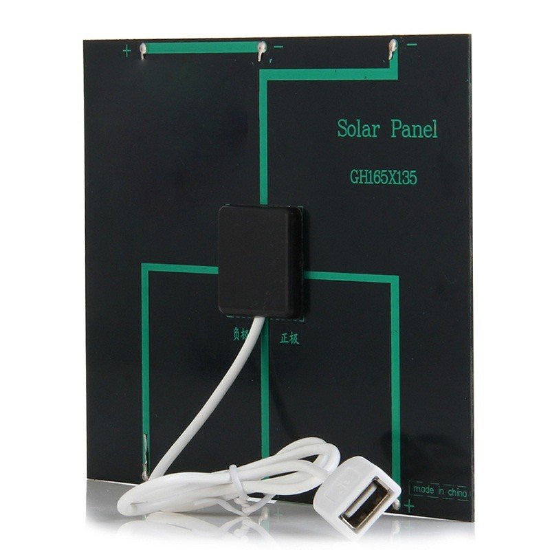 BUHESHUI 3.5W 6V Polycrystalline Solar Charger Panel USB Solar Cell Phone Fast Charging Power Bank 135*165MM