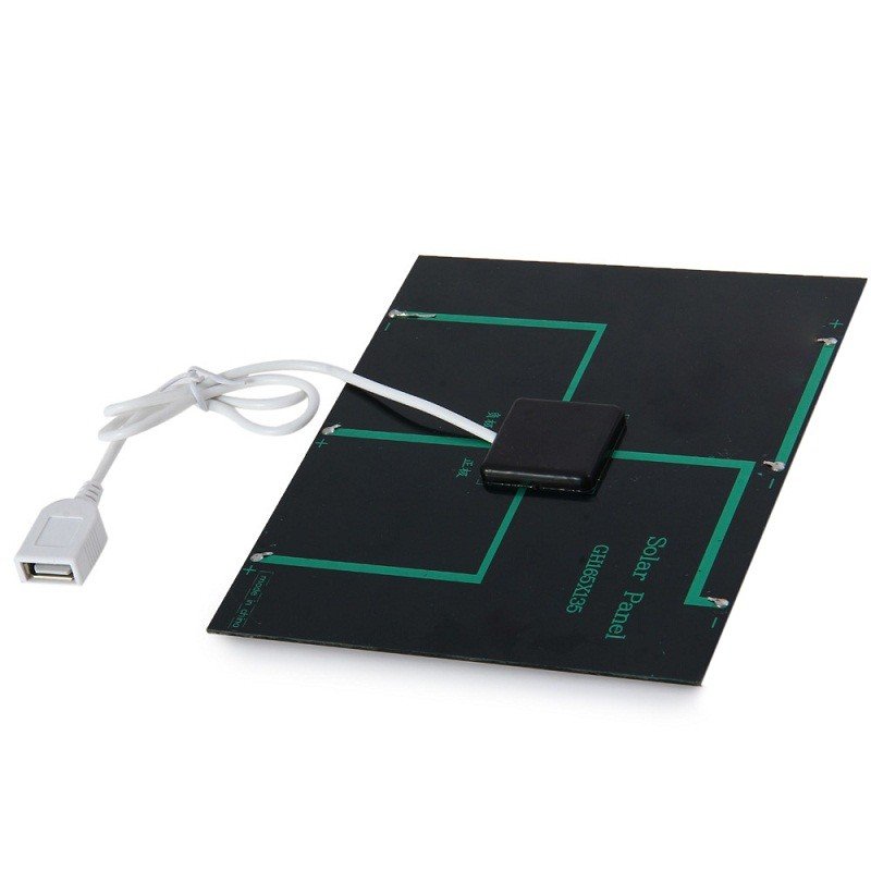 BUHESHUI 3.5W 6V Polycrystalline Solar Charger Panel USB Solar Cell Phone Fast Charging Power Bank 135*165MM