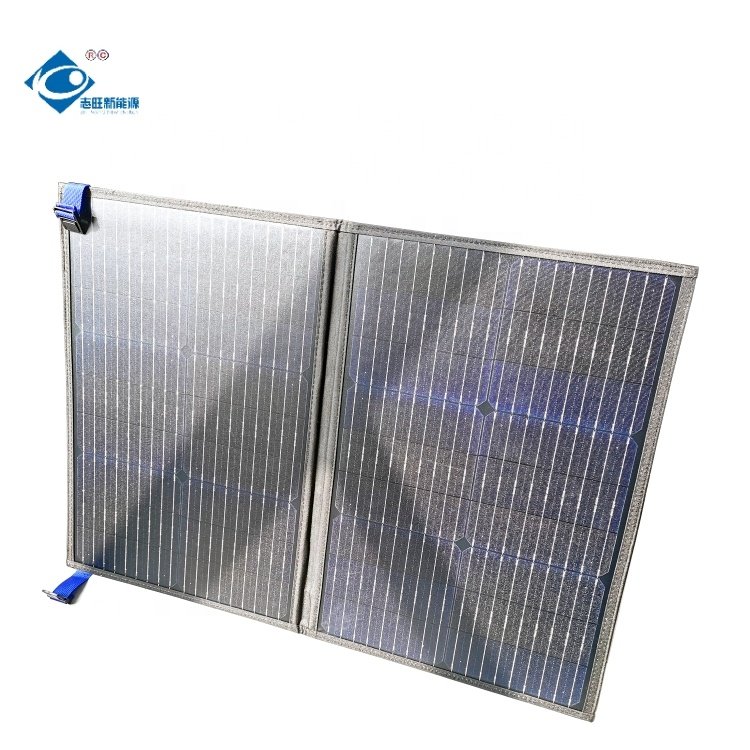 18V Outdoor Portable Solar Panel Charger ZW-2-75W18V Collapsible Solar Blanket Charging Panel 100W ETFE Coating Solar Panels