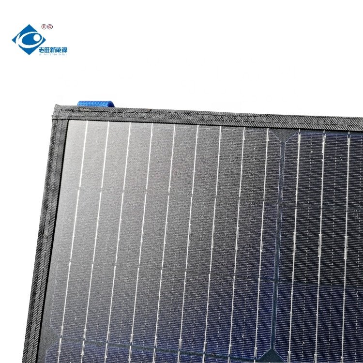 18V Outdoor Portable Solar Panel Charger ZW-2-75W18V Collapsible Solar Blanket Charging Panel 100W ETFE Coating Solar Panels
