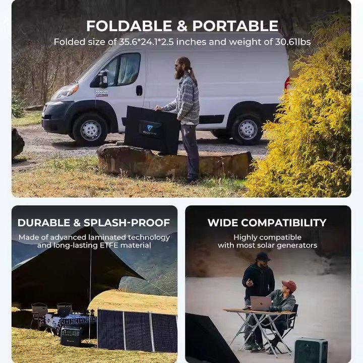 BLUETTI PV350 Ip65 Foldable Flexible Solar Panel 350w Portable Solar Panel Charger for Jackery/Bluetti/Ecoflow
