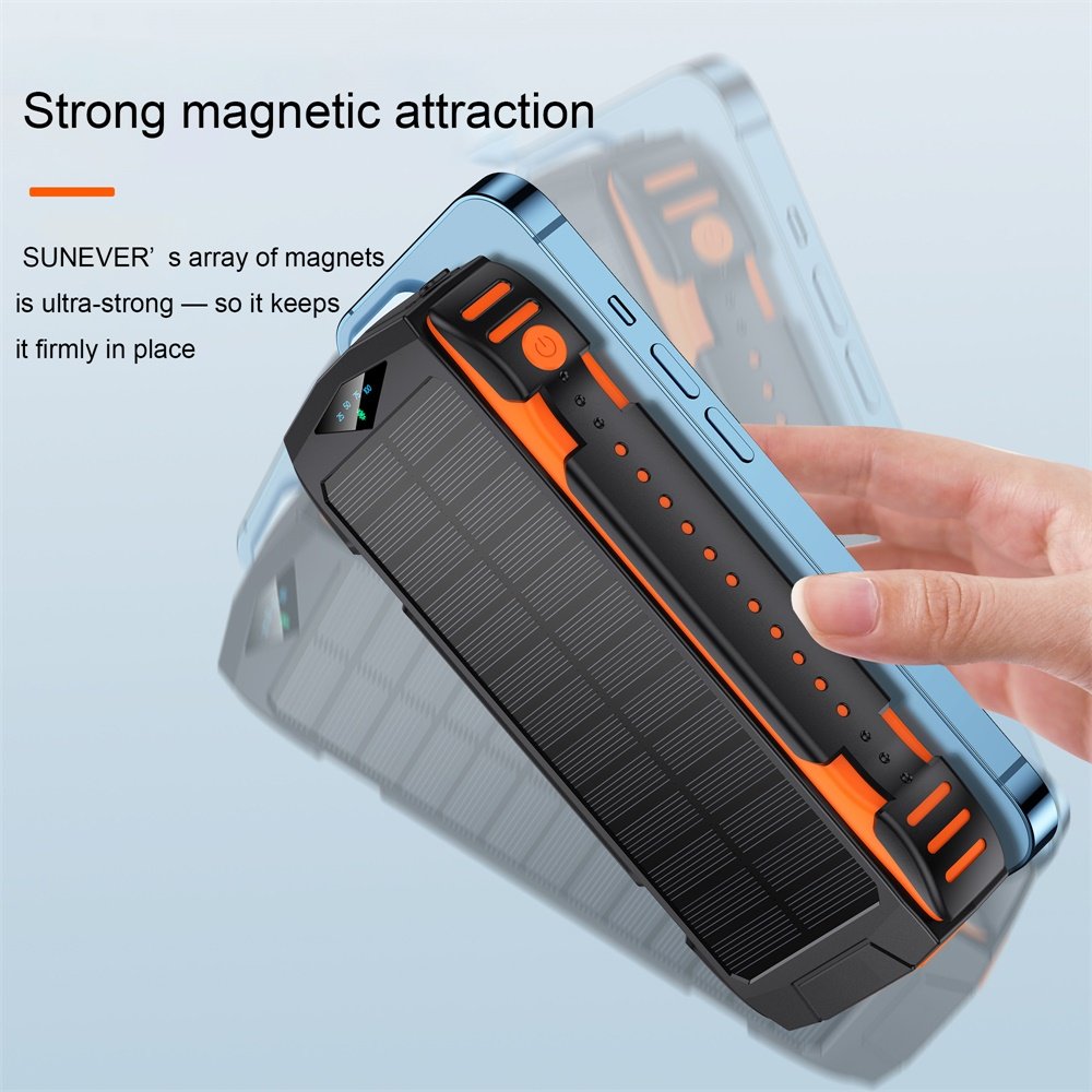 Electronic Products Magnetic Wireless Solar Power Bank Fast Charging Mobile Phone Charger