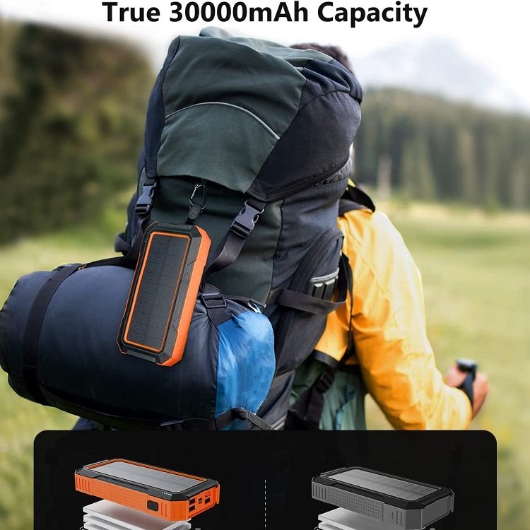Portable PD Custom Logo Battery Cargador Power Banks Solar Type C USB Dual Solar Charger Power Bank Solar Power Bank