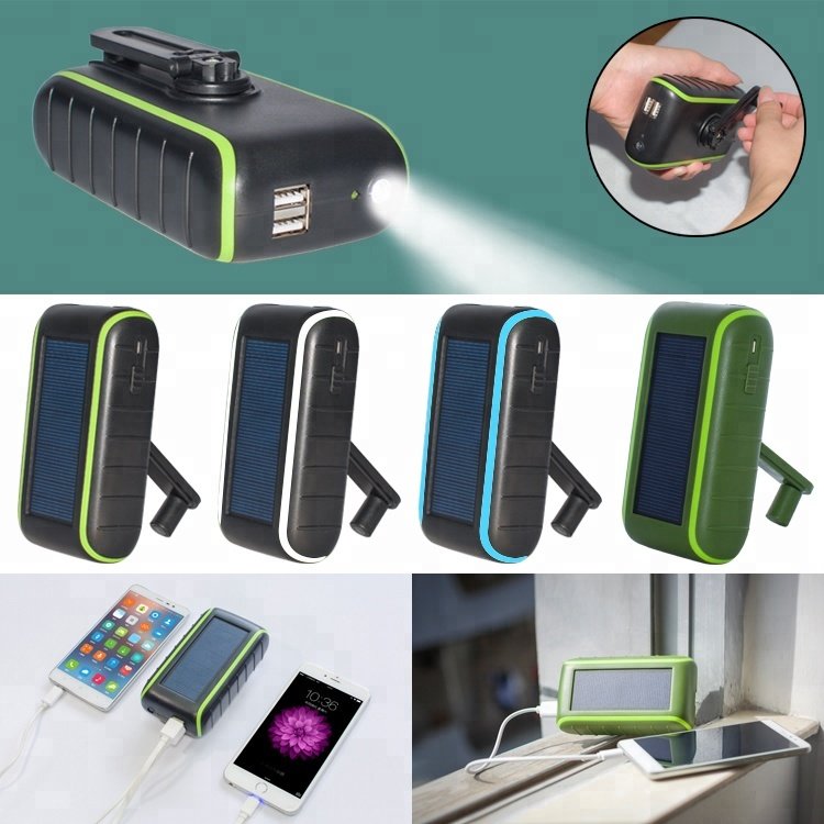 Hand Dynamo Torch Light with Mobile Phone Charger