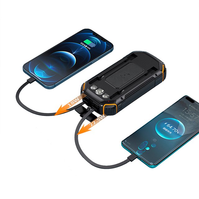 UUTEK PB203B latest design all-in-one mobile power 20000mAh portable charger mobile power solar power bank with flashlight