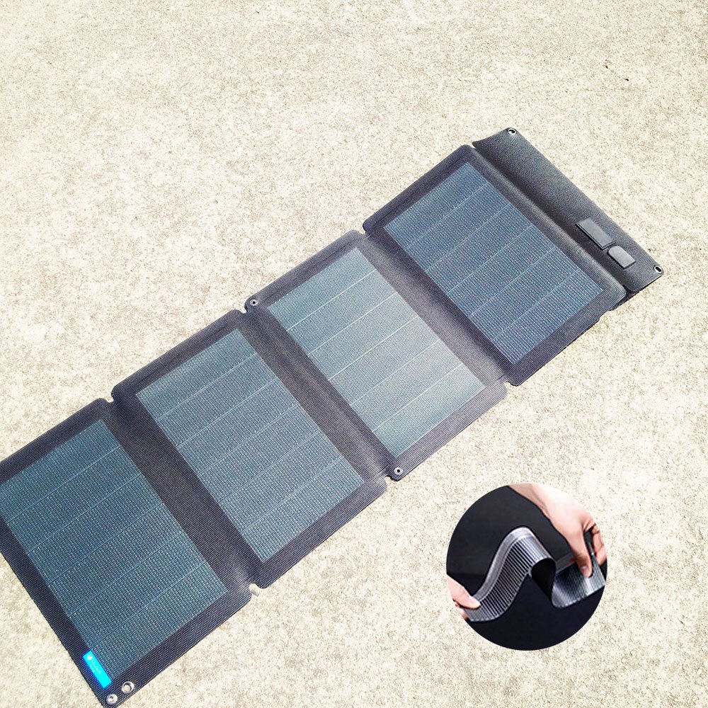 Portable ETFE thin film solar charger charge for electronic devices in wild adventure expeditions