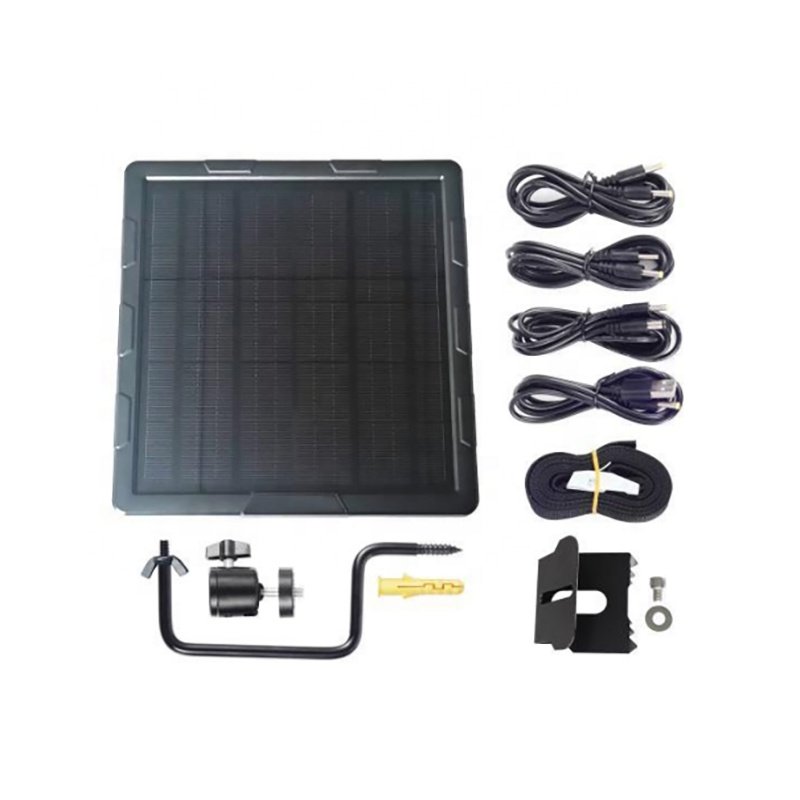5W 6V 12V portable outdoor solar panels with battery 6000mah for security camera hunting trail cameras solar panel charger