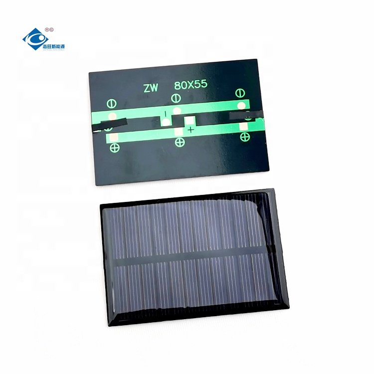 Customized Epoxy Resin Solar Panel 0.7W Mini Solar Panels Charger ZW-8055-6V Poly Mini Solar Panels Power Charger 6V