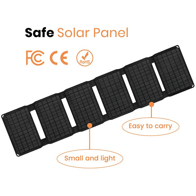 High Quality Factory Price Portable Waterproof 40W Flexible Foldable Solar Panels Charger From China