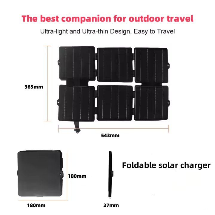 Portable 30W Foldable Solar Charger Waterproof ETFE 12V/5V USB Charging Port Battery Charger for Mobile Phones Outdoor Shengwei