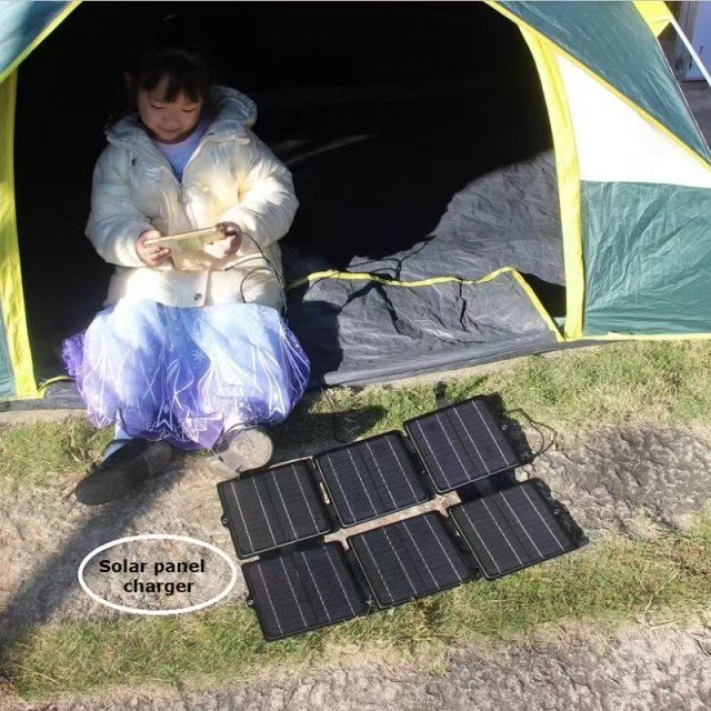 Portable 30W Foldable Solar Charger Waterproof ETFE 12V/5V USB Charging Port Battery Charger for Mobile Phones Outdoor Shengwei