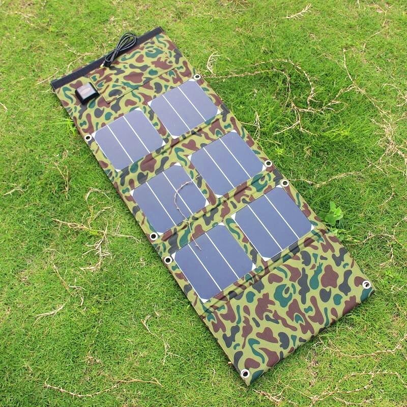 40W Sunpower portable solar charger USB5V&DC18V Output For Mobile Phones /iphone/Power Bank 12V Battery Charger