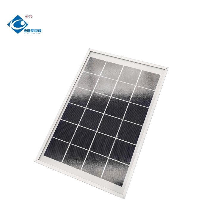 6W Aluminum Frame Solar Panel Charger ZW-6W-6V-2 RV Camping Solar Panel Blanket 6V Mini Mobile Phone Solar Panel Charger