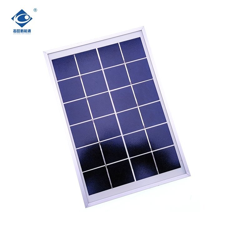 6W Aluminum Frame Solar Panel Charger ZW-6W-6V-2 RV Camping Solar Panel Blanket 6V Mini Mobile Phone Solar Panel Charger
