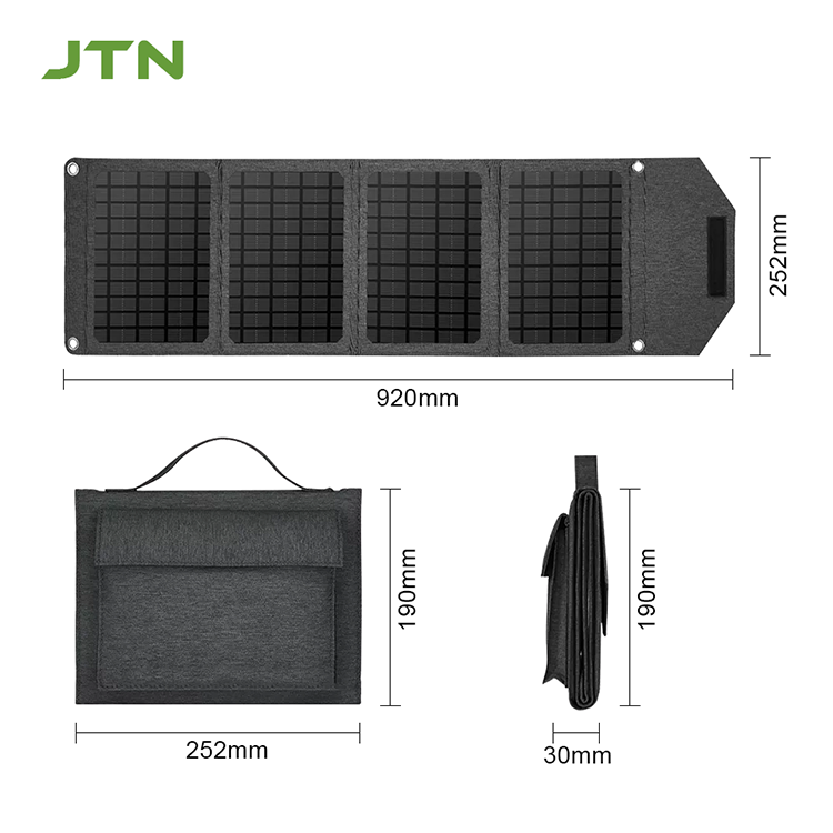 Outdoor camping pv folding bag 24W 30W foldable portable solar panel charger for laptop mobile phone