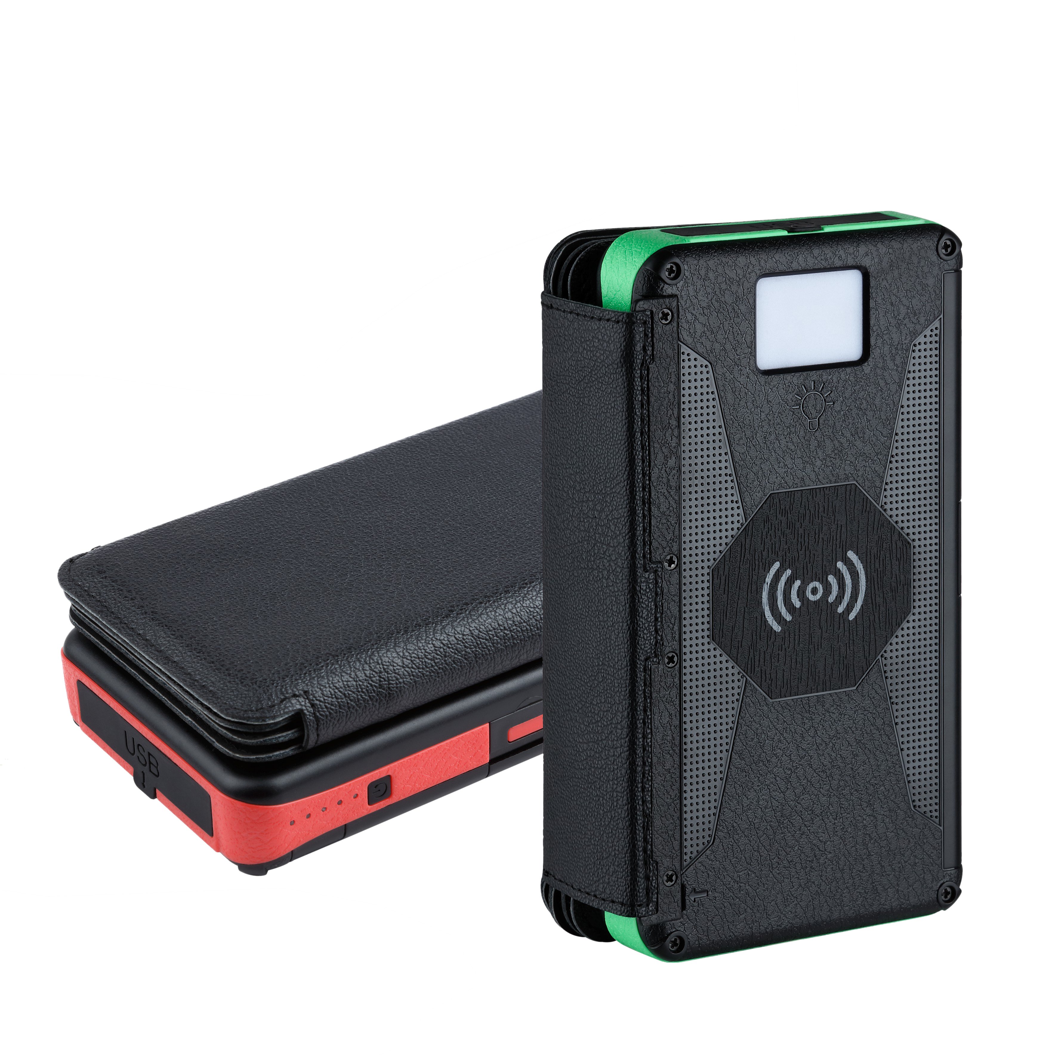 Big capacity 16000 mAh Solar Wireless Power Bank with 5 Detachable Solar Panels & LED Torch Light solar power bank