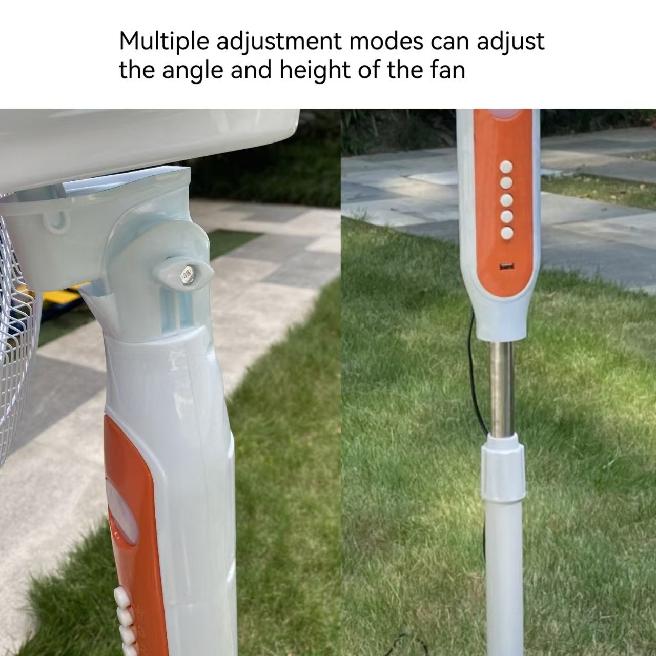 Air cooling appliance 16 inch solar electric fan AC DC adapter rechargeable stand fan DC table fan have LED light inside battery
