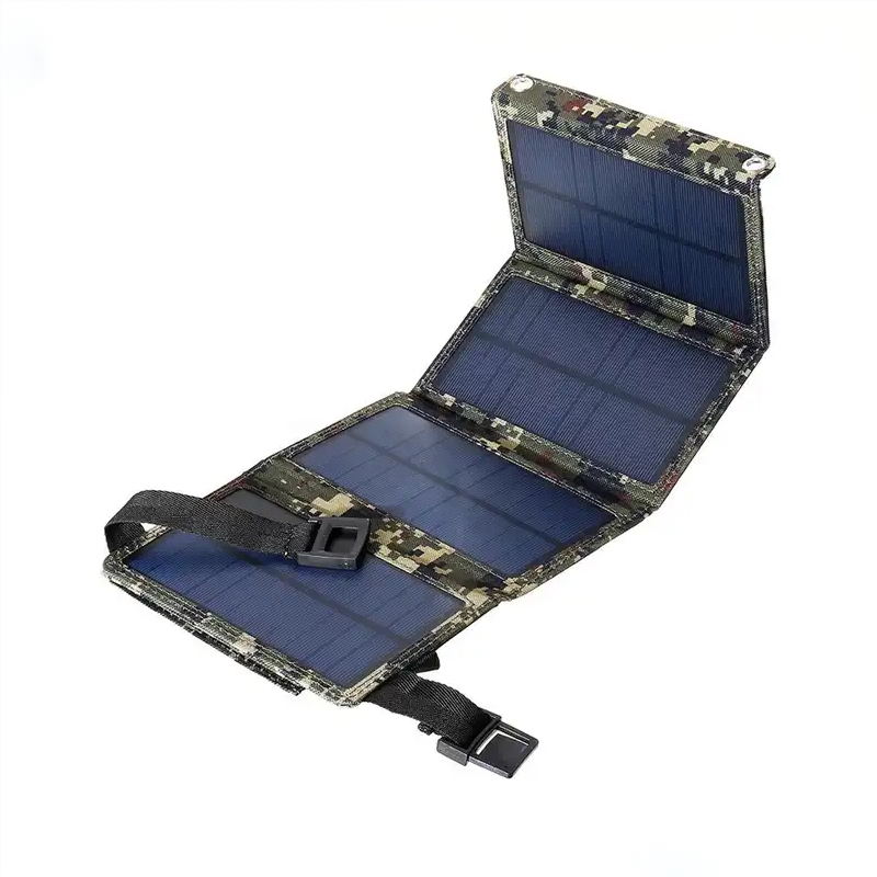 Portable Outdoor Waterproof Foldable Cell Phone Charger Solar Charger 8W Solar Panel